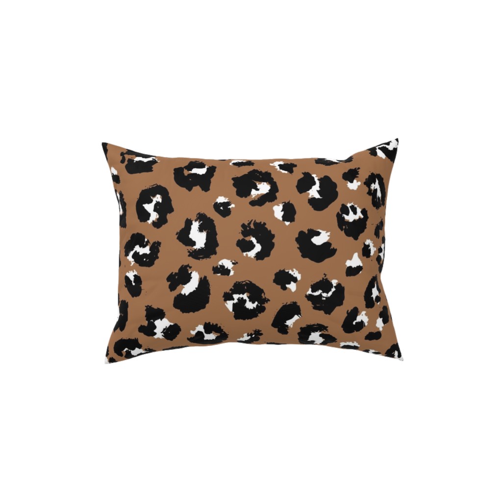 Leopard Spots - Caramel Pillow, Woven, Beige, 12x16, Single Sided, Brown