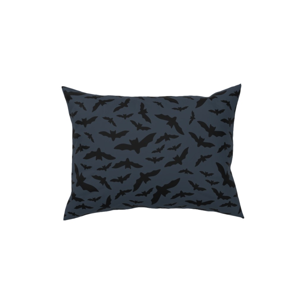 Black Bats Pillow, Woven, Beige, 12x16, Single Sided, Black, Charcoal