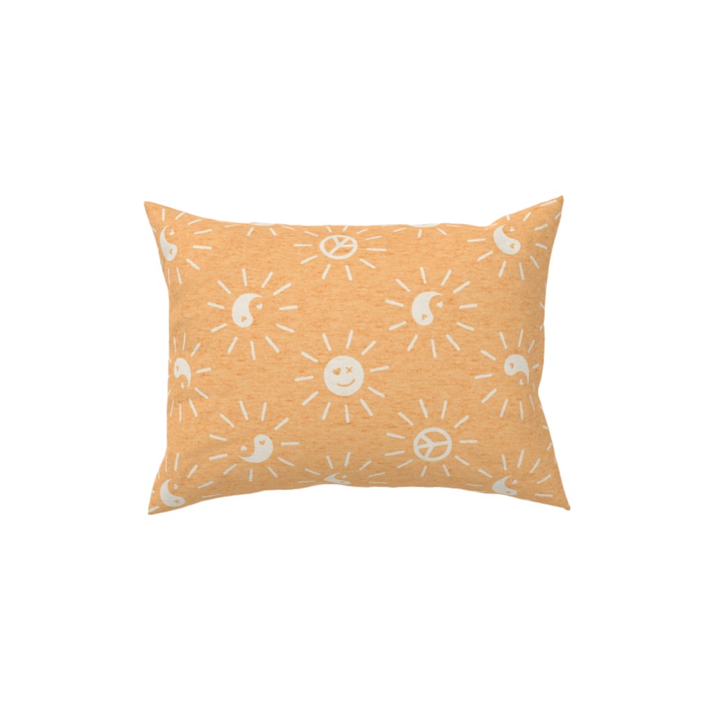Cool Vibes Pillow, Woven, Beige, 12x16, Single Sided, Yellow, Champagne