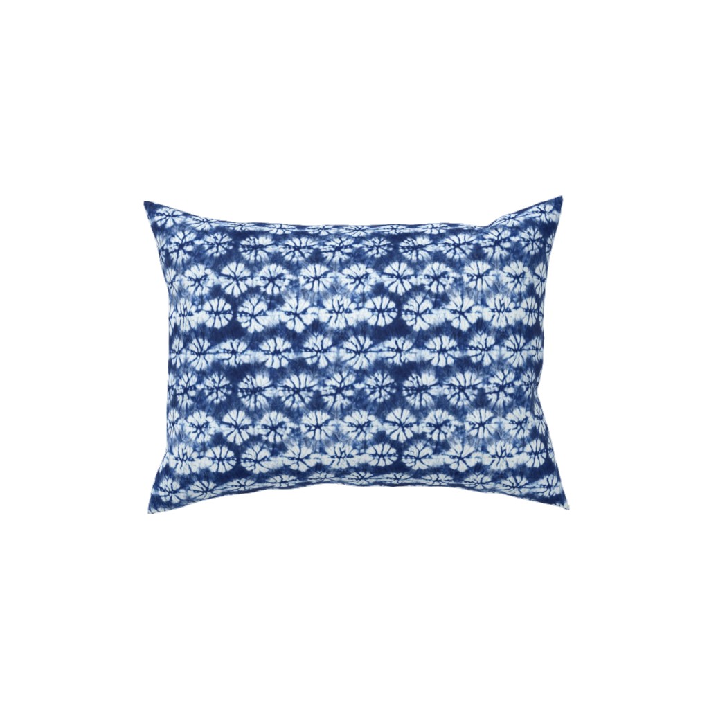 Shibori Pine - Blue Pillow, Woven, Beige, 12x16, Single Sided, Blue