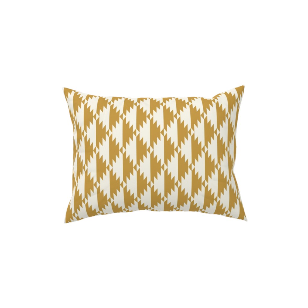 Tribal - Gold Pillow, Woven, Beige, 12x16, Single Sided, Yellow