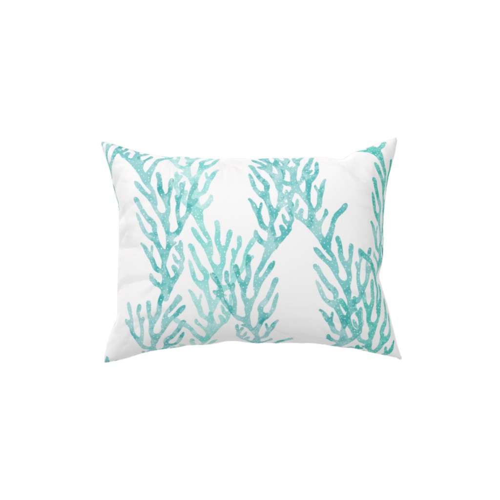 Coral Mermaid Pillow, Woven, Beige, 12x16, Single Sided, Blue