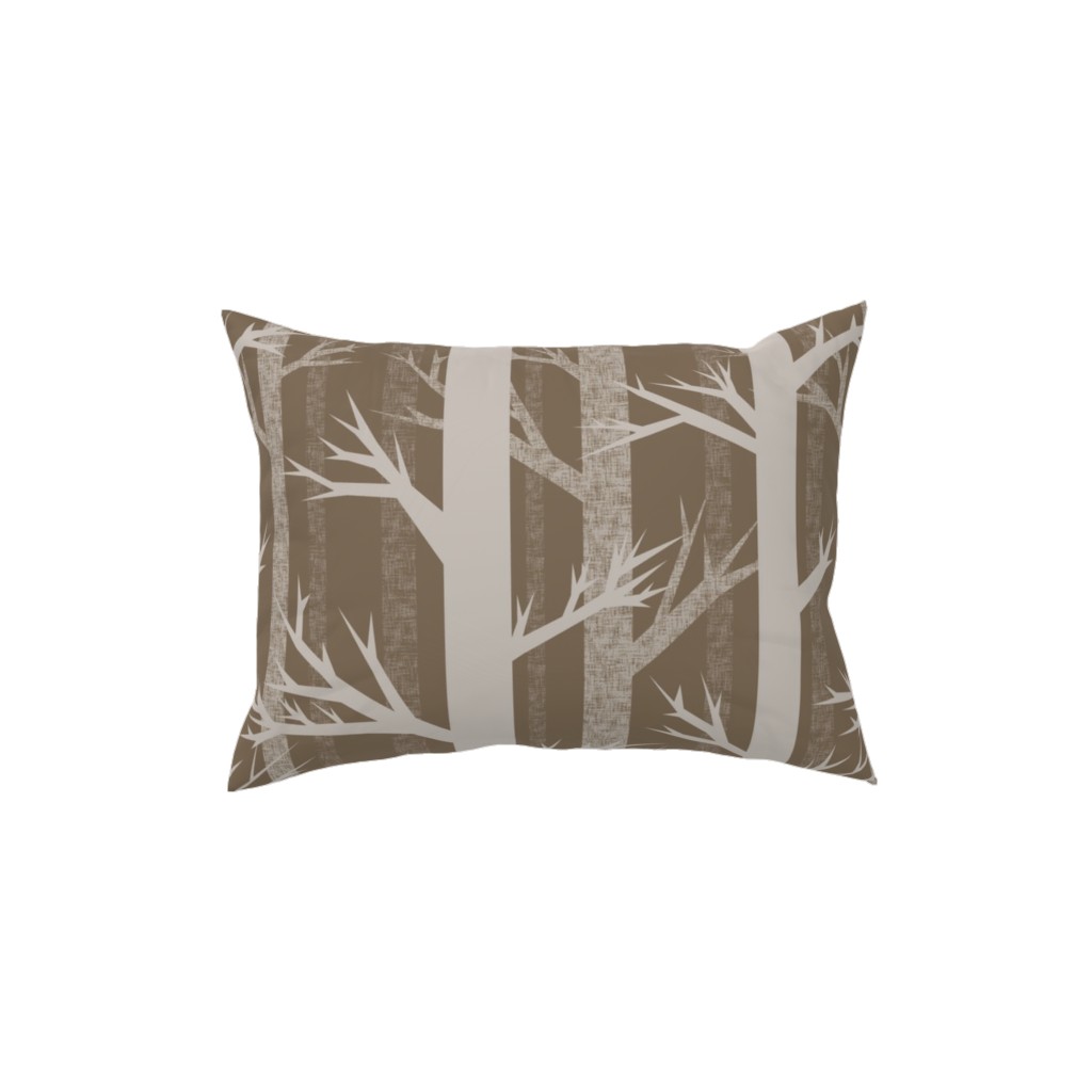 Winter Woods - Fawn Pillow, Woven, Beige, 12x16, Single Sided, Brown, Brown