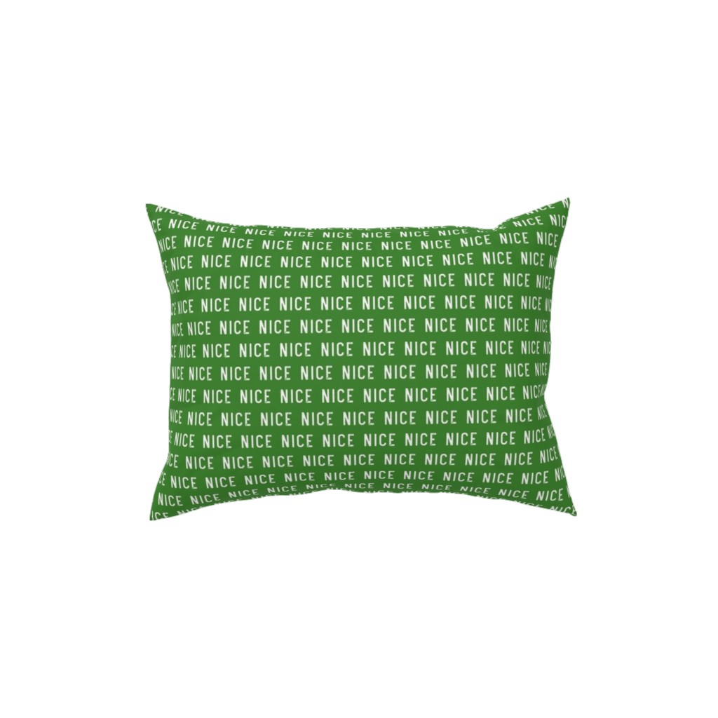 Nice - Green Pillow, Woven, Beige, 12x16, Single Sided, Green