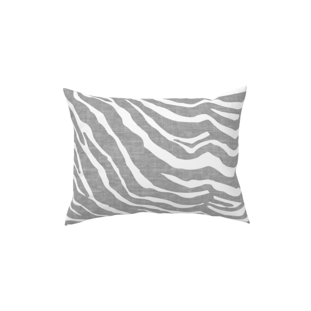 Zebra Texture - Gray Pillow, Woven, Beige, 12x16, Single Sided, Gray