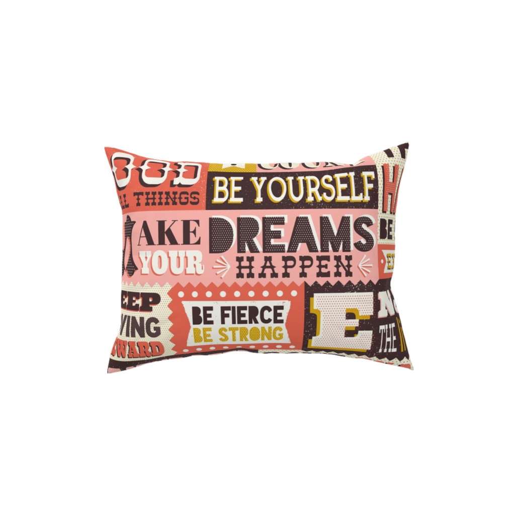You Inspire Me - Multi Pillow, Woven, Beige, 12x16, Single Sided, Multicolor