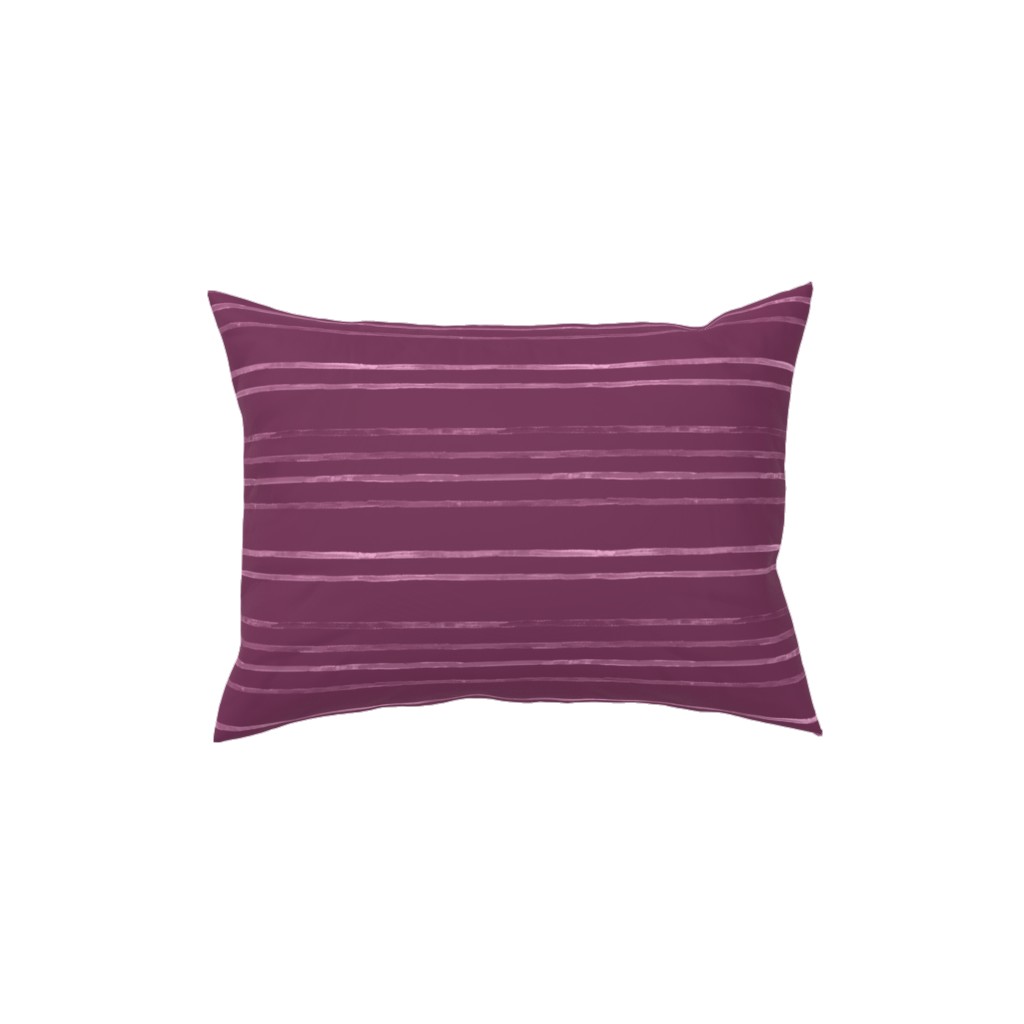 Take Flight Stripe - Rasberry Pillow, Woven, Beige, 12x16, Single Sided, Purple