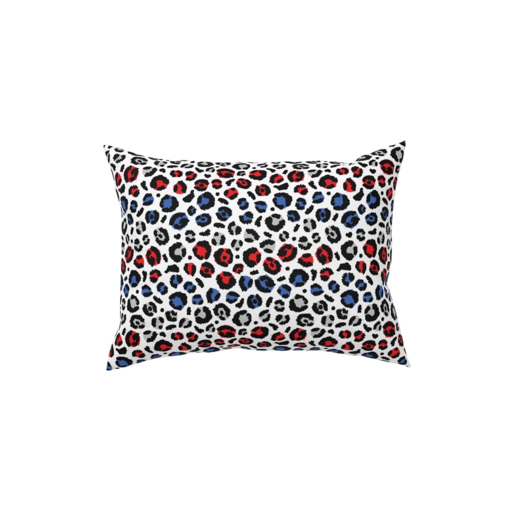 Patriotic Leopard Pillow, Woven, Beige, 12x16, Single Sided, Multicolor