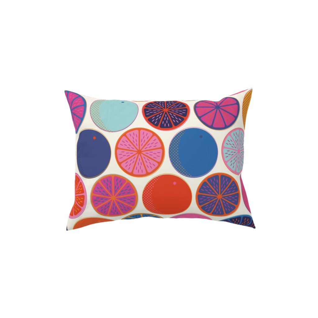 Orange Pop Pillow, Woven, Beige, 12x16, Single Sided, Multicolor