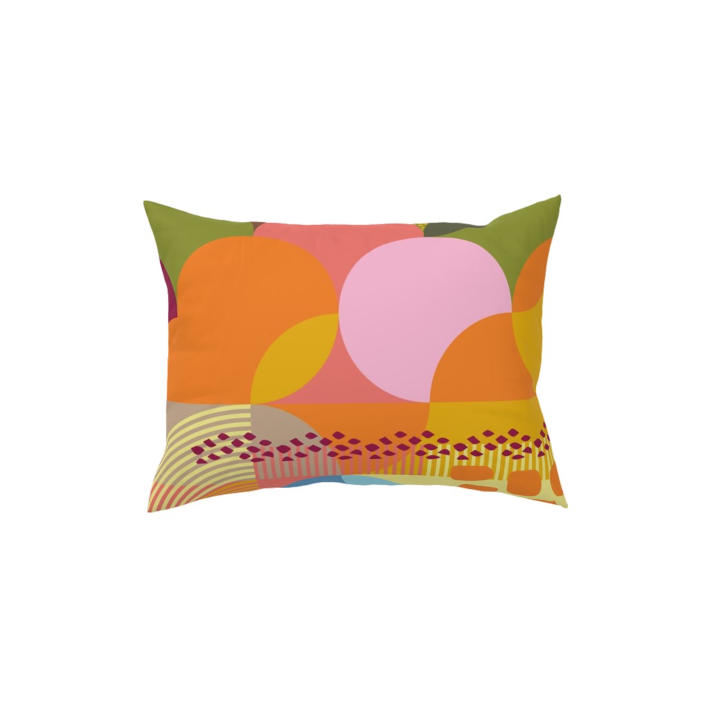 Summertime - Multi Pillow, Woven, Beige, 12x16, Single Sided, Multicolor