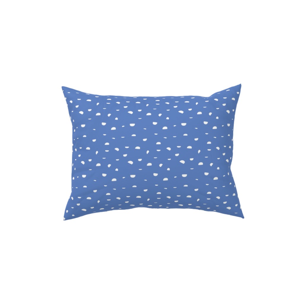 Shells - Blue Pillow, Woven, Beige, 12x16, Single Sided, Blue