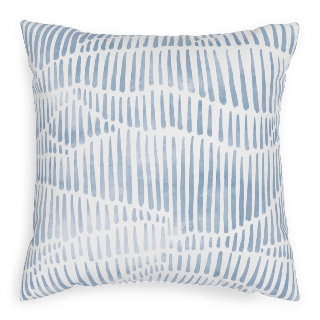 Appalachia - Blue Pillow, Woven, Black, 20x20, Single Sided, Blue