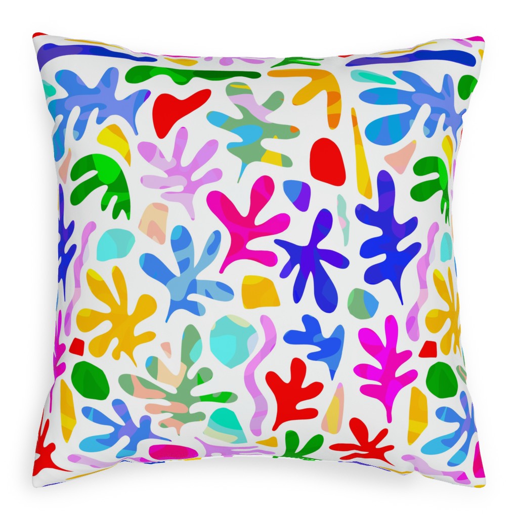 Summer Nature Love Matisse Style - Multi Pillow, Woven, Black, 20x20, Single Sided, Multicolor