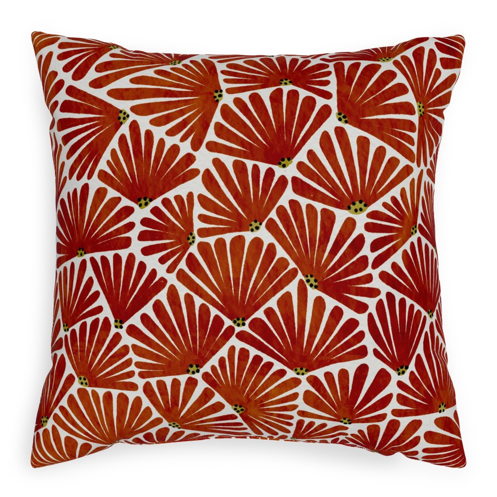 Solie Pillow, Woven, Black, 20x20, Single Sided, Red