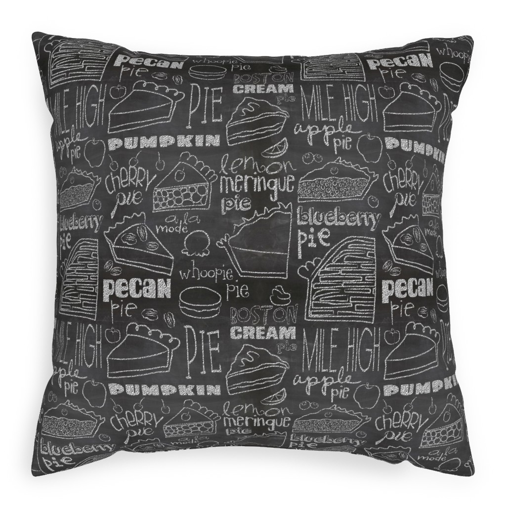 Today's Chalkboard Special! Pillow, Woven, Black, 20x20, Single Sided, Gray, Gray