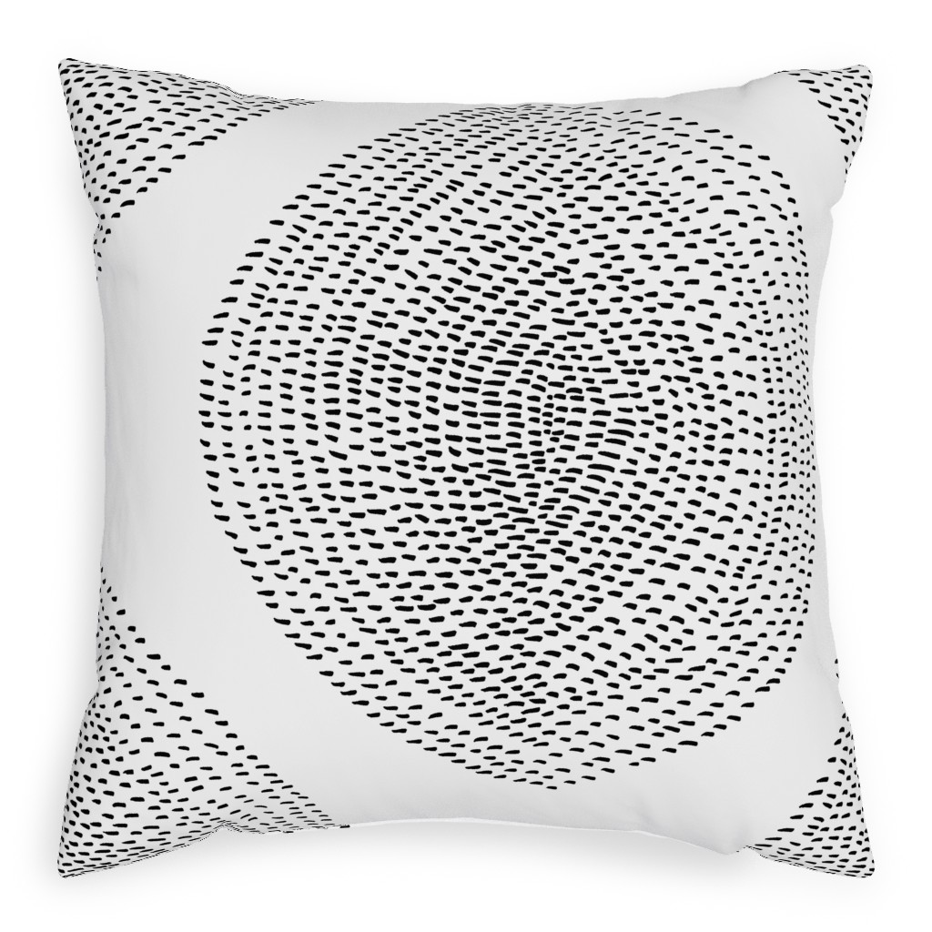 Stripy Boho Drop Pillow, Woven, Black, 20x20, Single Sided, Black