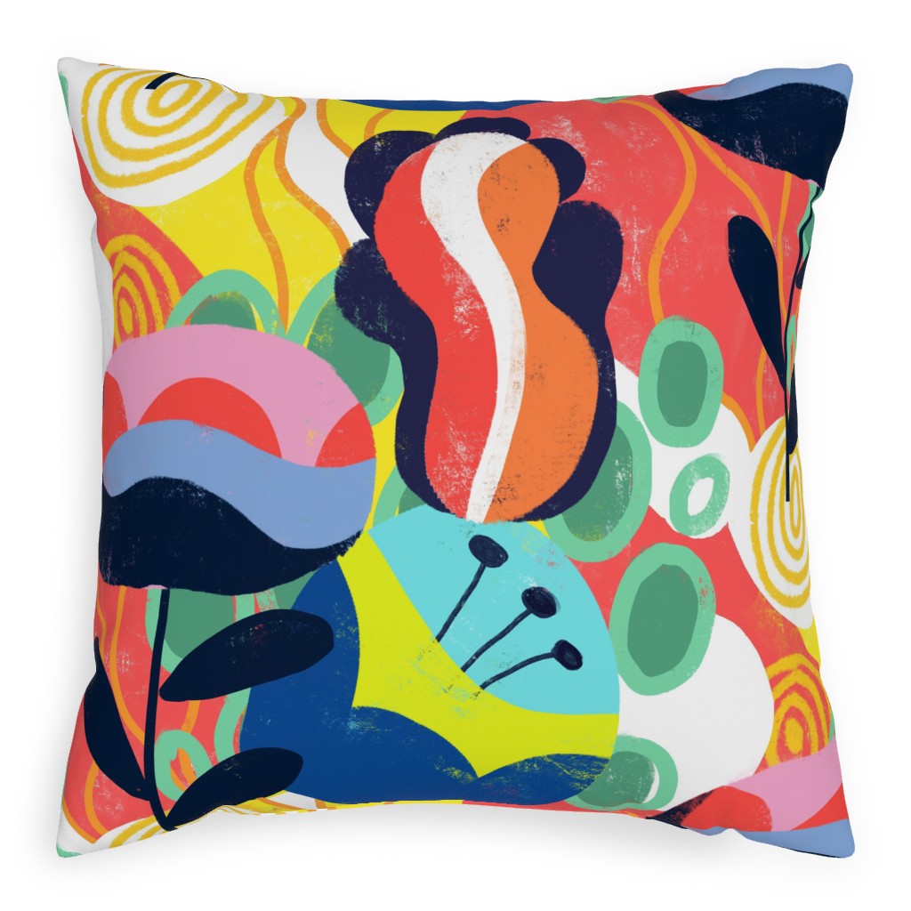 Think Big in Color - Multi Pillow, Woven, Black, 20x20, Single Sided, Multicolor