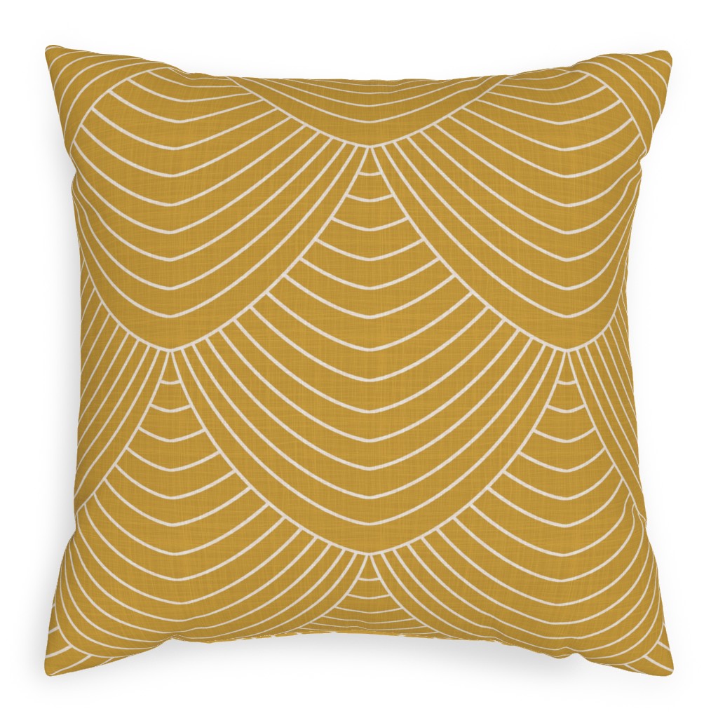 Gabrielle - Yellow Pillow, Woven, Beige, 20x20, Single Sided, Yellow