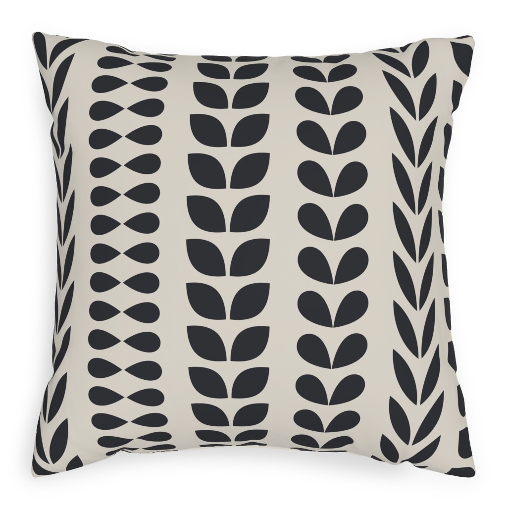 Minimalist Scandinavian Vines Pillow, Woven, Beige, 20x20, Single Sided, Beige