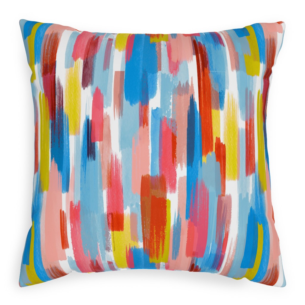 Summer Memories - Multi Pillow, Woven, Beige, 20x20, Single Sided, Multicolor