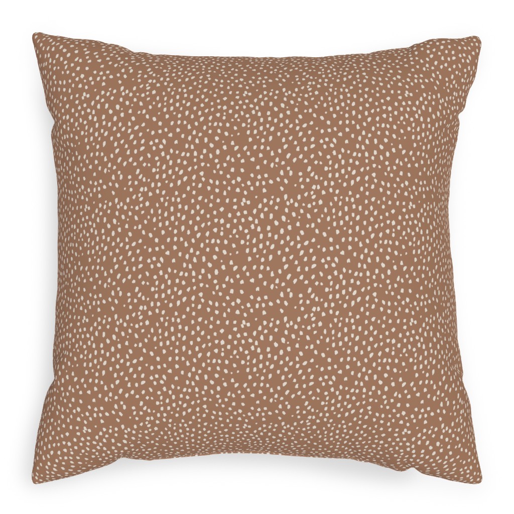 Retro Park Organic Speckle Marks Pillow, Woven, Beige, 20x20, Single Sided, Brown, Tan