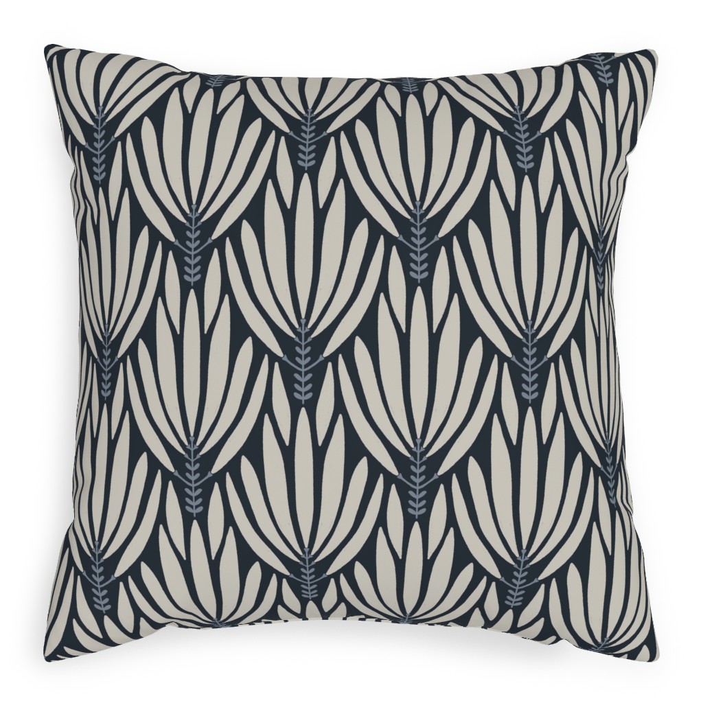 Cleopatra - Beige Pillow, Woven, Beige, 20x20, Single Sided, Blue, True Blue