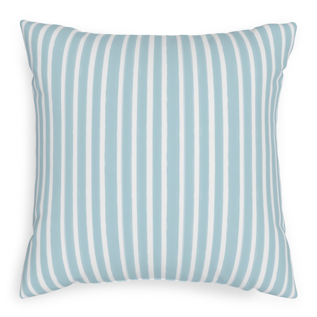 Galway - Pale Blue Pillow, Woven, Beige, 20x20, Single Sided, Blue