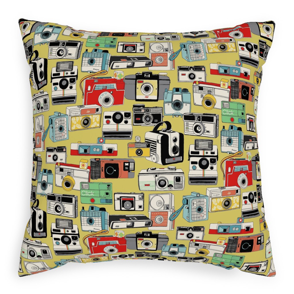 Make It Snappy Pillow, Woven, Beige, 20x20, Single Sided, Multicolor, Apricot Mousse