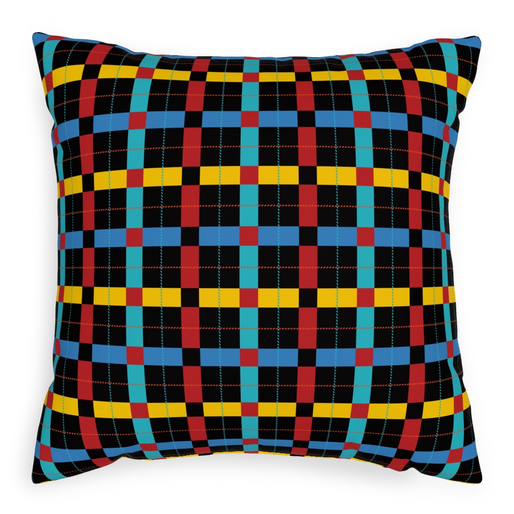 Pnw Pike Plaid - Multi Pillow, Woven, Beige, 20x20, Single Sided, Multicolor