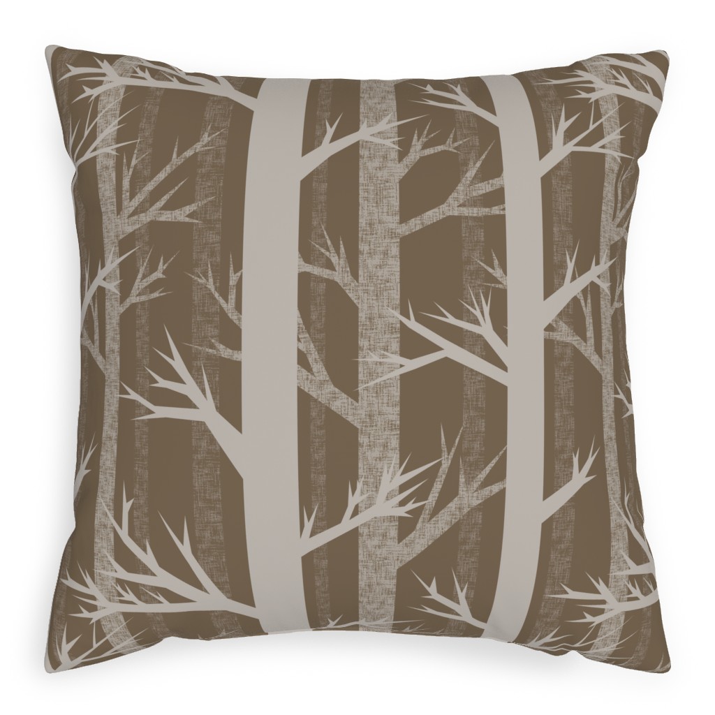 Winter Woods - Fawn Pillow, Woven, Beige, 20x20, Single Sided, Brown, Brown
