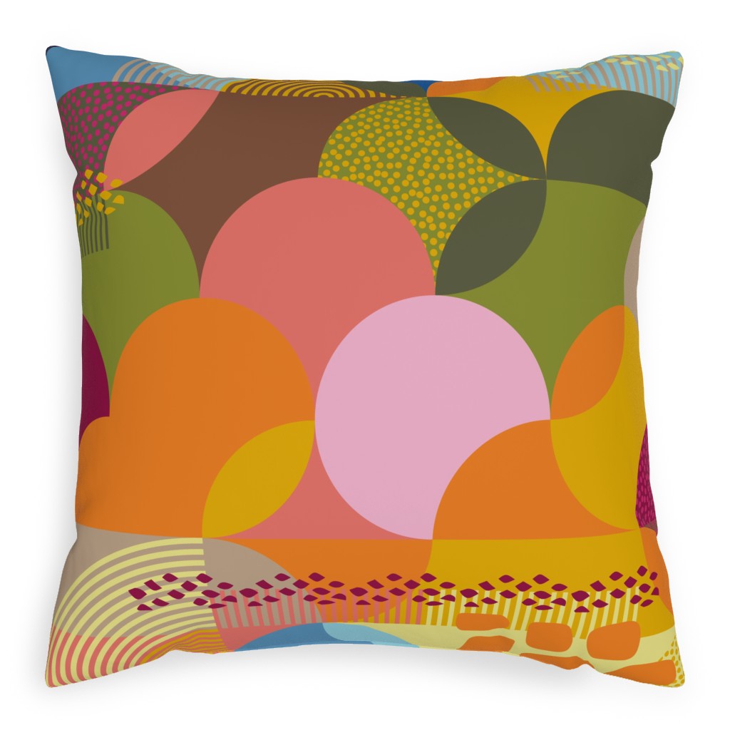 Summertime - Multi Pillow, Woven, Beige, 20x20, Single Sided, Multicolor
