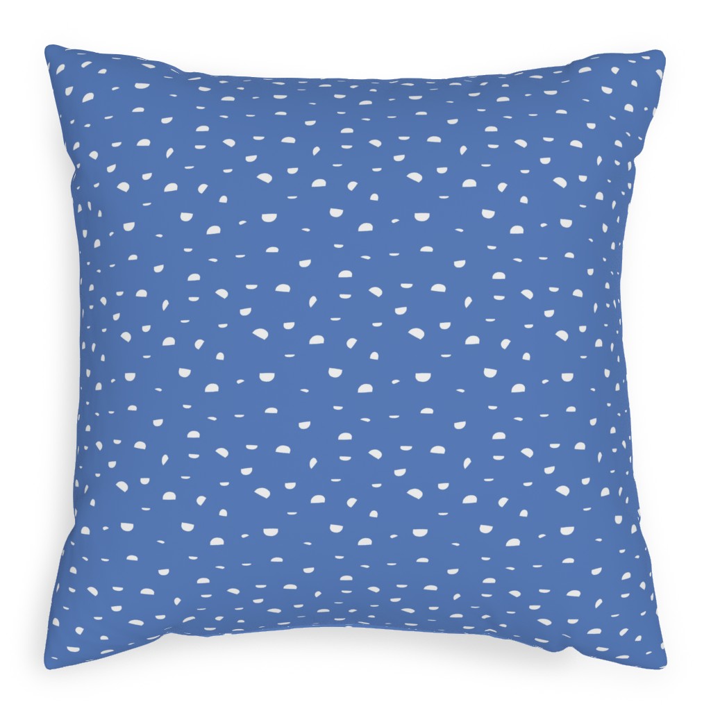 Shells - Blue Pillow, Woven, Beige, 20x20, Single Sided, Blue