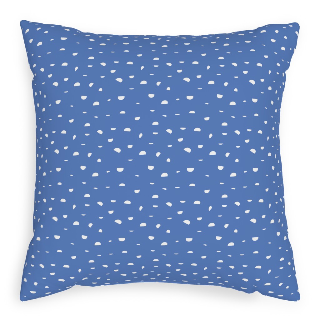 Shells - Blue Pillow, Woven, Beige, 20x20, Single Sided, Blue, True Blue
