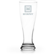 keyline monogram pilsner glass