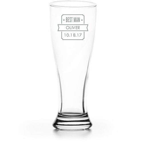 Shield of Honor Pilsner Glass, Glass, Pilsner Glass Double Side, None, White