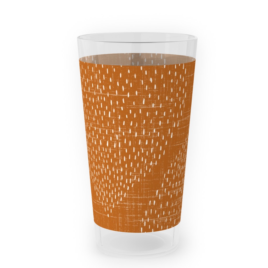 Minimalist Ogee - Burnt Orange Outdoor Pint Glass, Orange