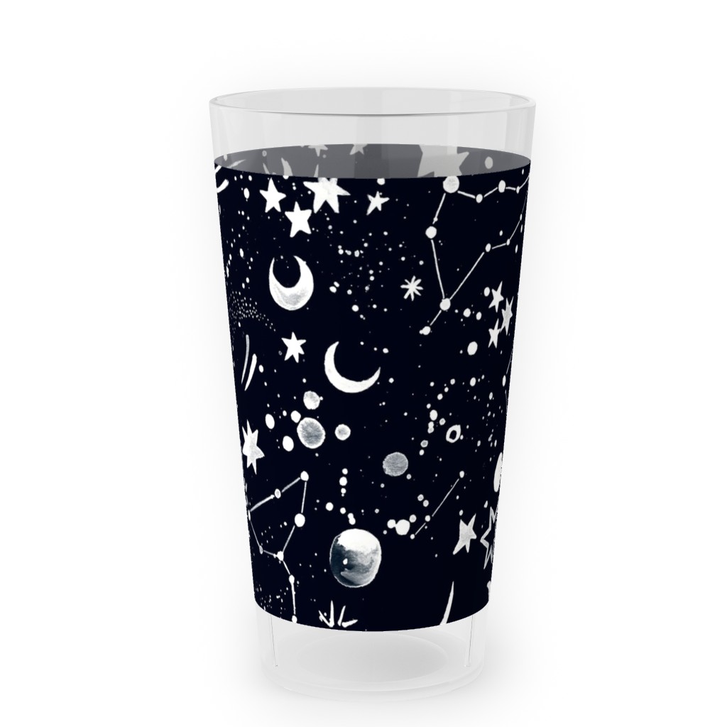 Constellations - Black Outdoor Pint Glass, Black