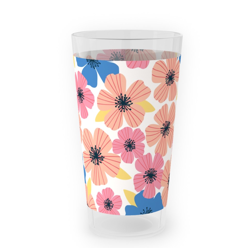 Flowerburst - Summer Mix Outdoor Pint Glass, Pink