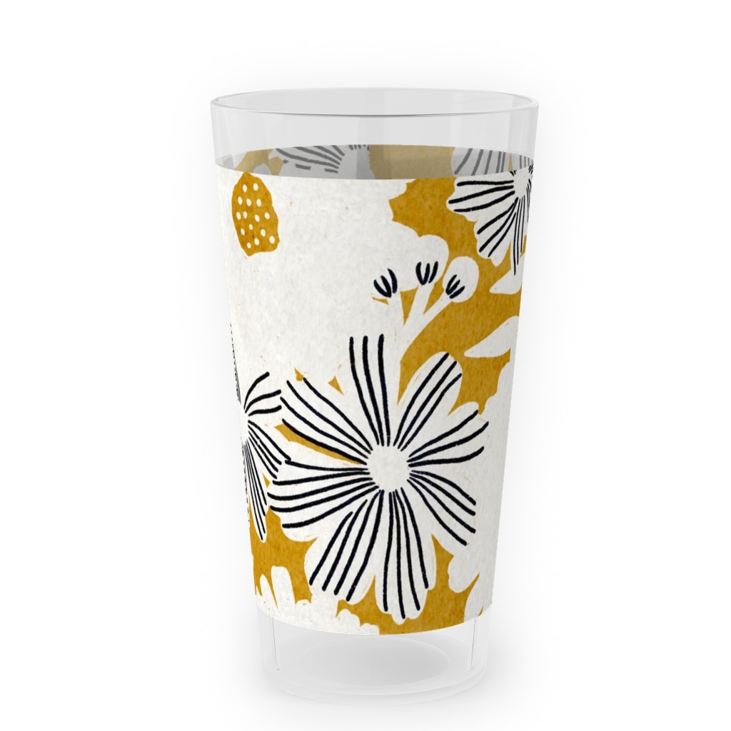 Stacy - Mustard Outdoor Pint Glass, Yellow
