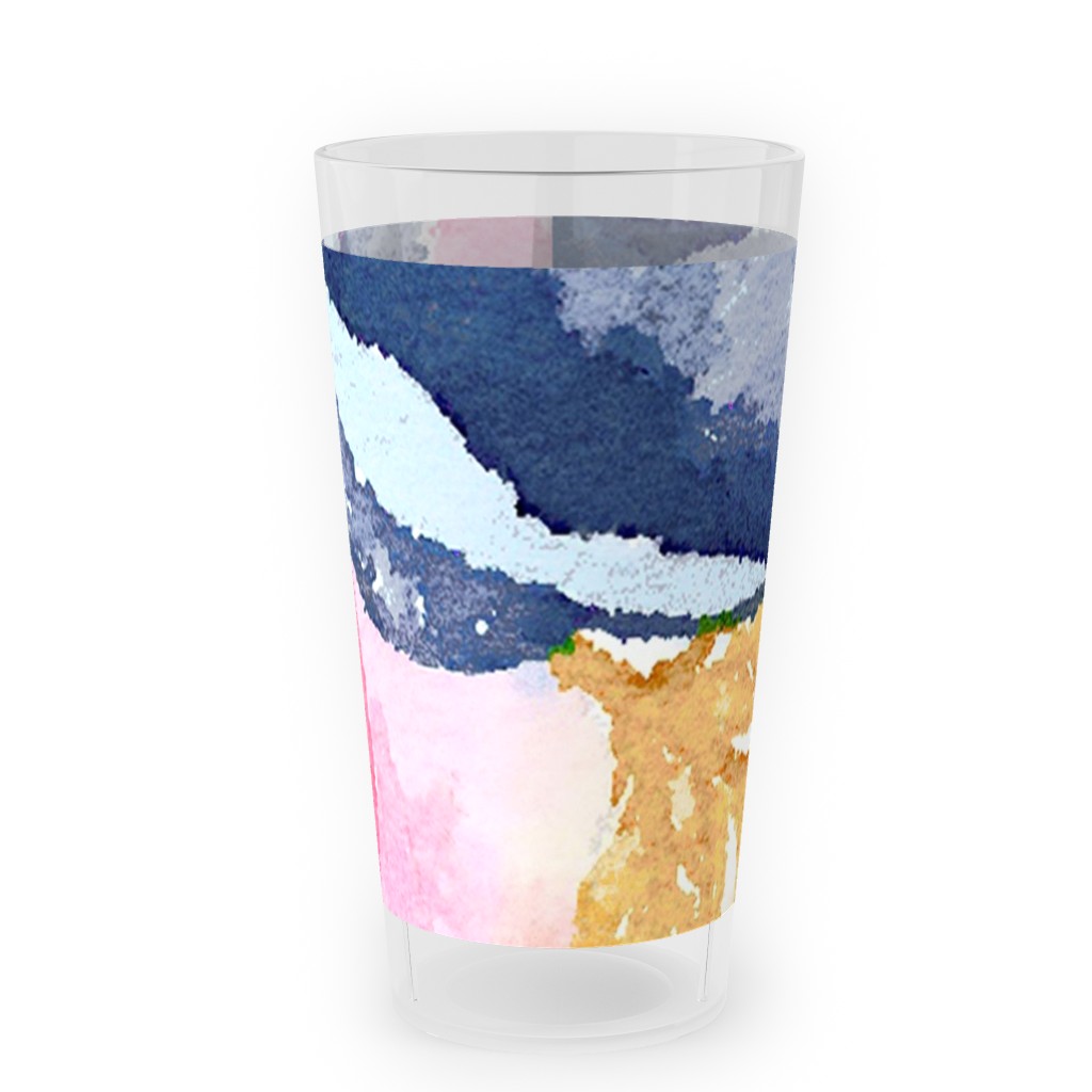 Spring Dreams - Watercolor Floral - Multi Outdoor Pint Glass, Multicolor