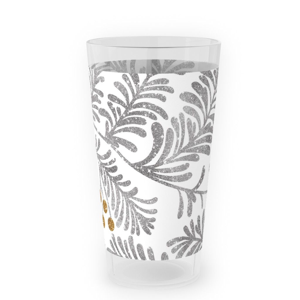 Winter Branches Outdoor Pint Glass, Gray