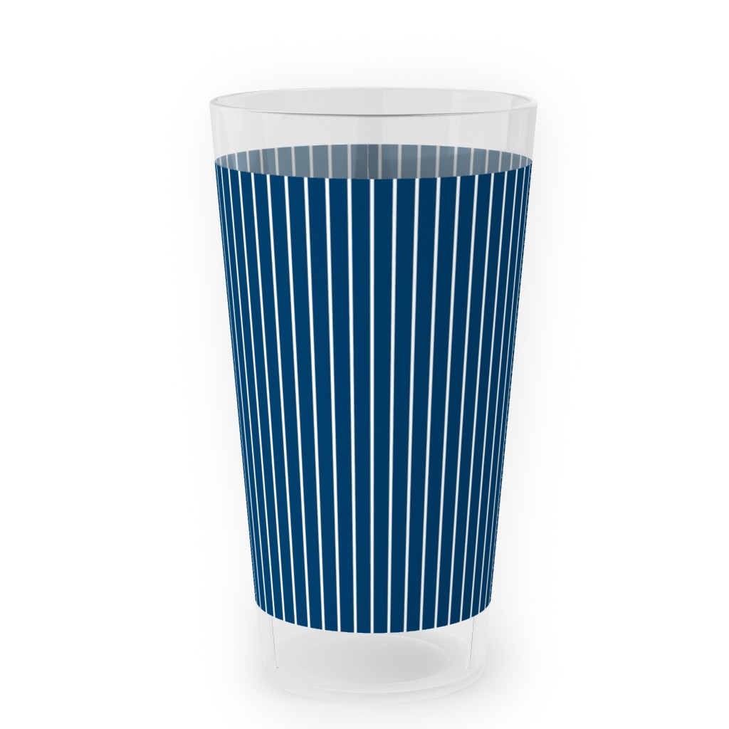 Tennessee Pin Stripe Outdoor Pint Glass, Blue