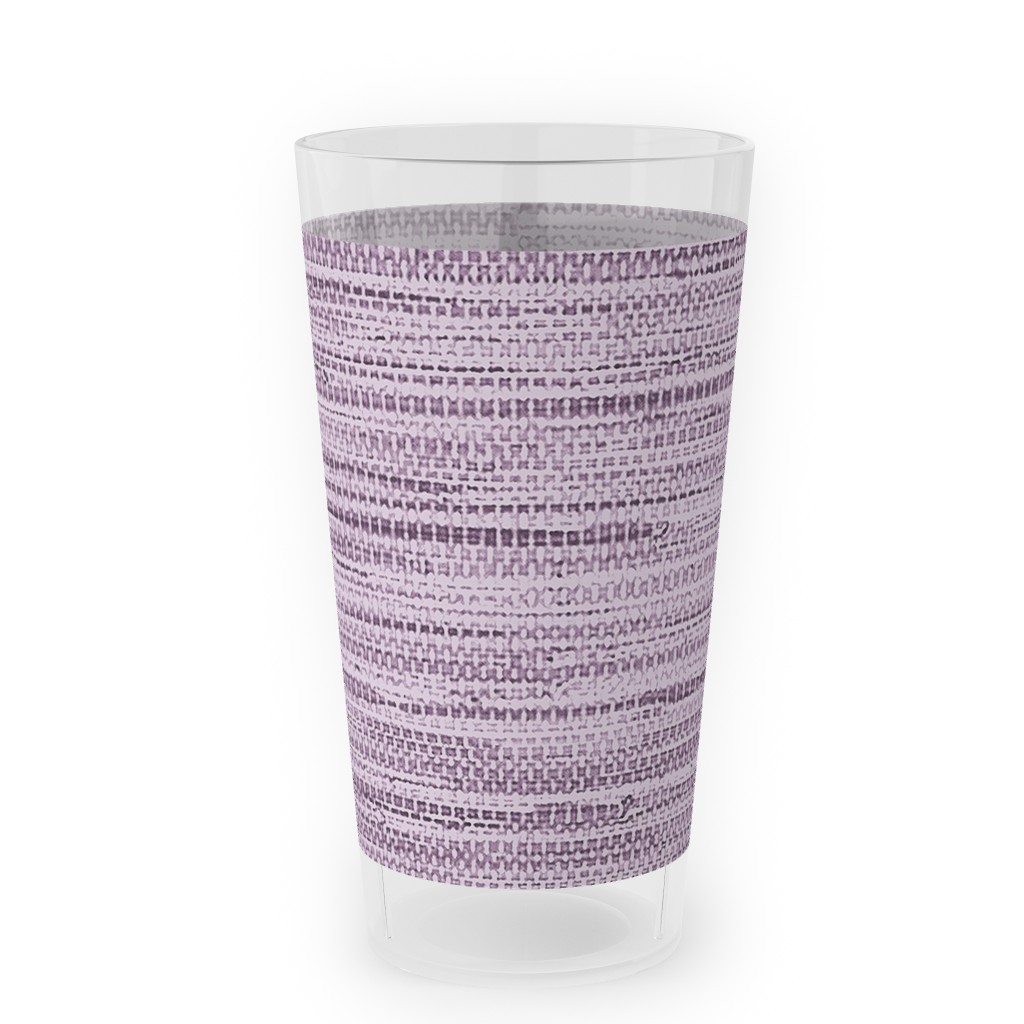 Grasscloth Outdoor Pint Glass, Purple