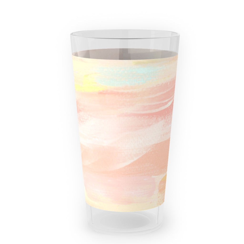 Paint Dabs - Peach Outdoor Pint Glass, Pink