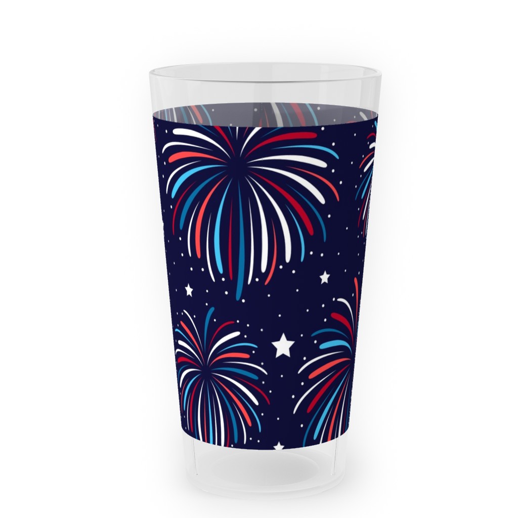Star Spangled Night Outdoor Pint Glass, Blue