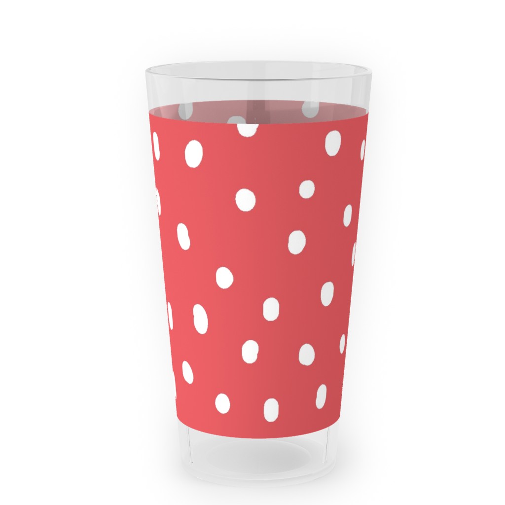 It's Snowing Outdoor Pint Glass, Red