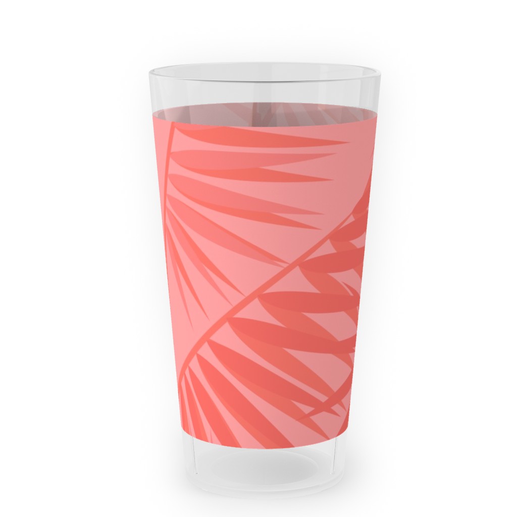 Tropical - Coral Outdoor Pint Glass, Pink