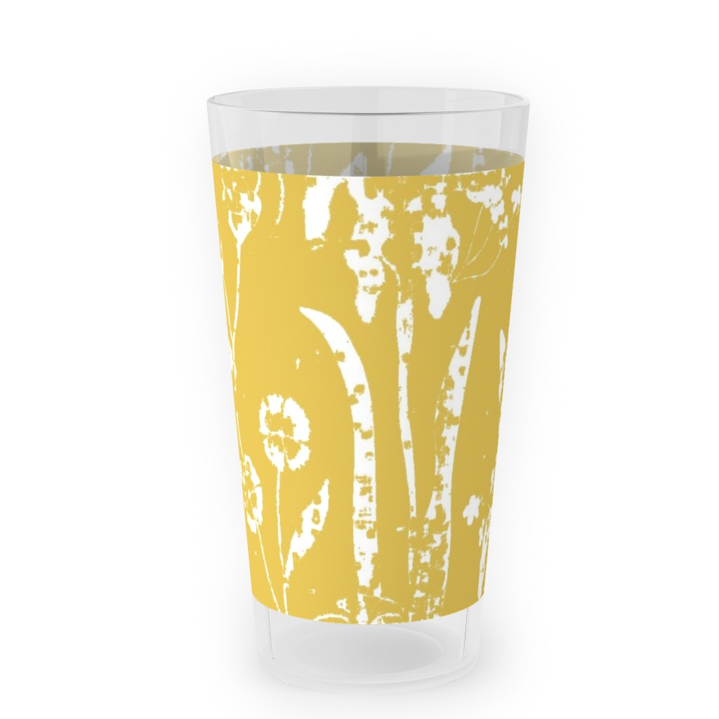 Distressed Iris - Sunshine Outdoor Pint Glass, Yellow