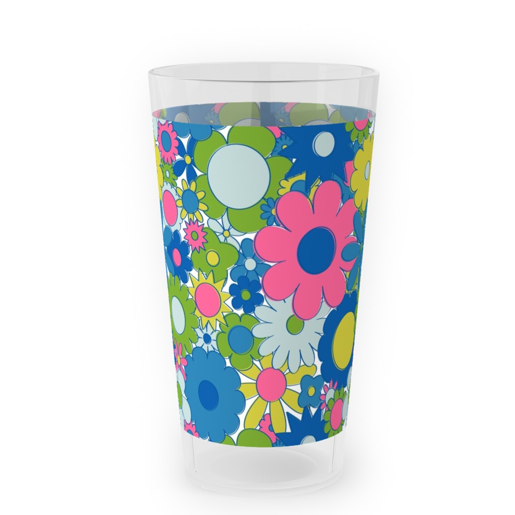 Tumbler 10oz Hot or Cold Drink Daisy Plaid