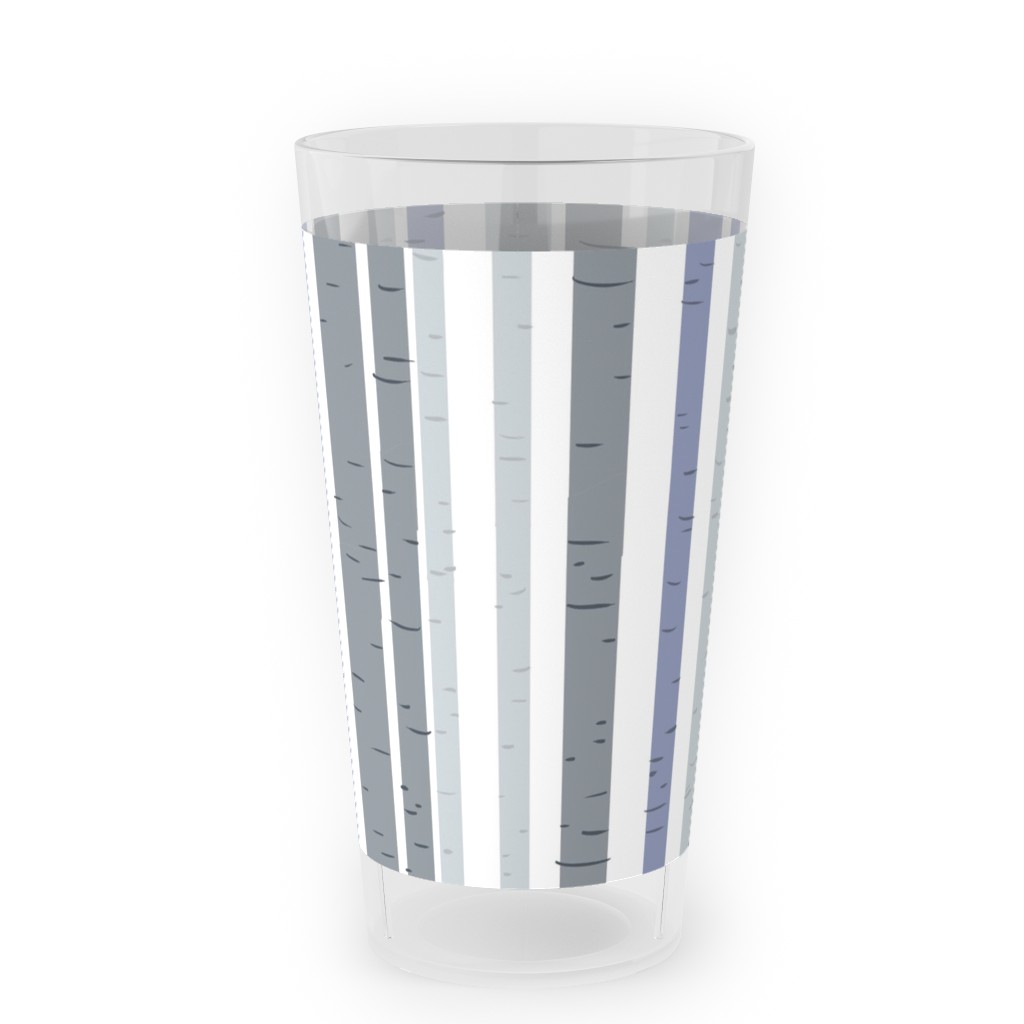 Wooded Aspens - Gray Outdoor Pint Glass, Gray